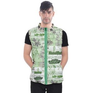NONEILLAH MUSIC NOTE AND MONEY MEN'S PUFFER VEST